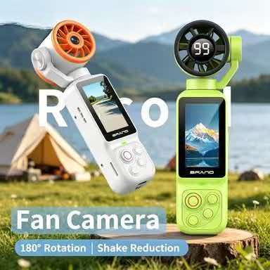 Outdoor Adventure Videos - Taschenventilator-Actionkamera mit Fokusierung und Bildstabilisierung, Handheld-Recorder