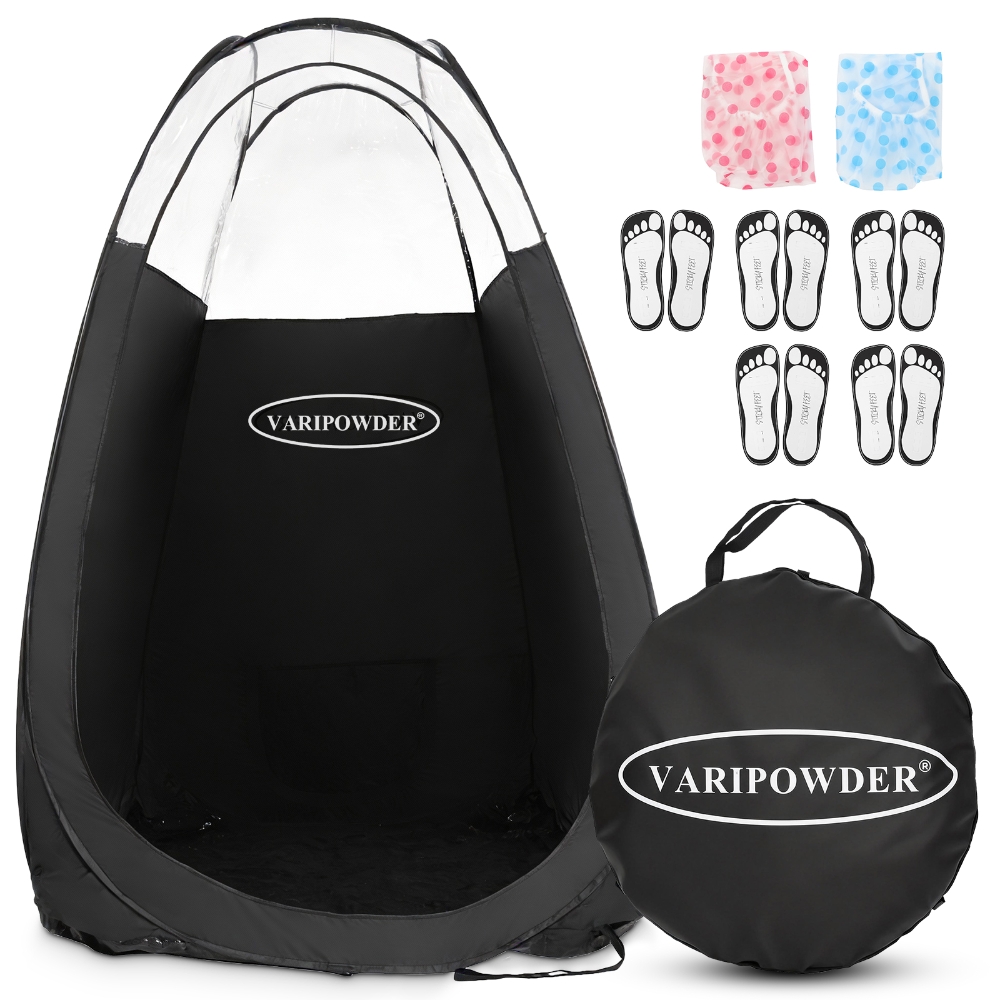 Outdoor Adventure Tent - Schwarzes Spray-Tanning-Zelt, tragbares Outdoor-Camping-Toiletten-/Duschzelt, Pop-up-Tanning-Kabine mit