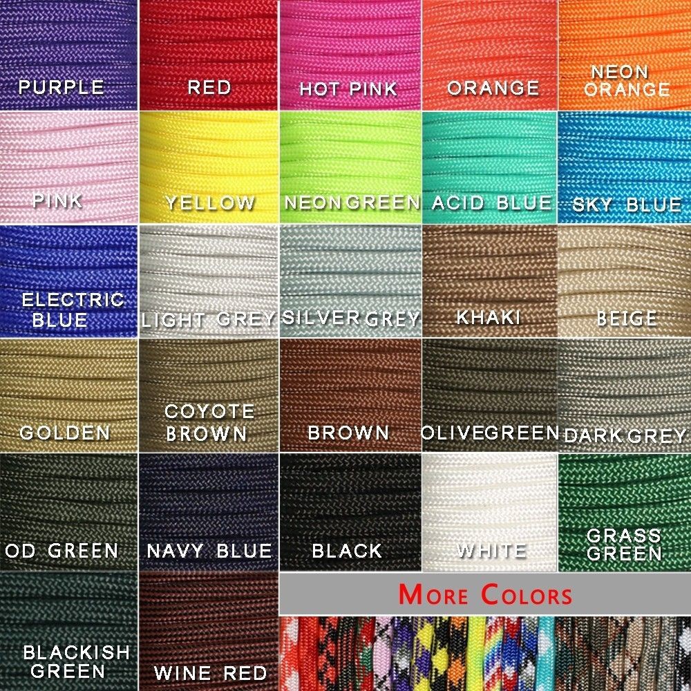 Paracord 550 Feet - 1 stücke 550 Paracord Fallschirm-schnur Lanyard