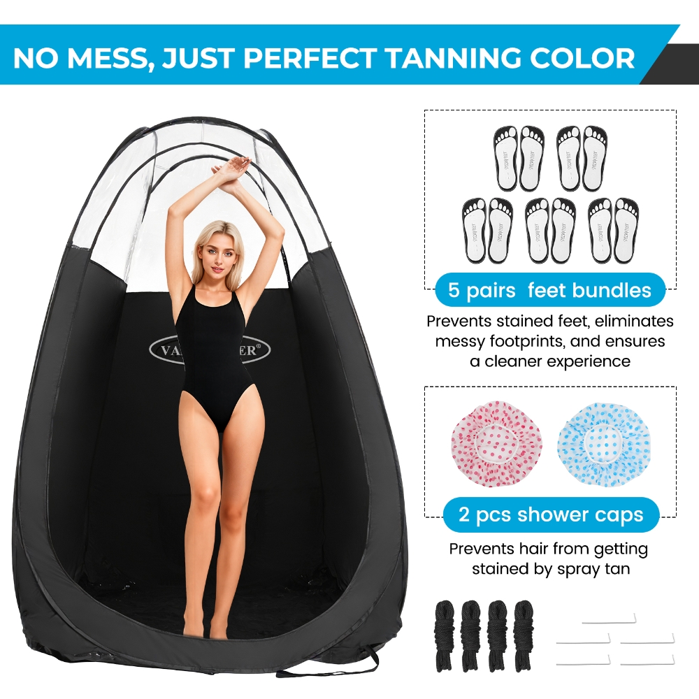 Schwarzes Spray-Tanning-Zelt,  – Outdoor Adventure Tent Bewertung und Preis